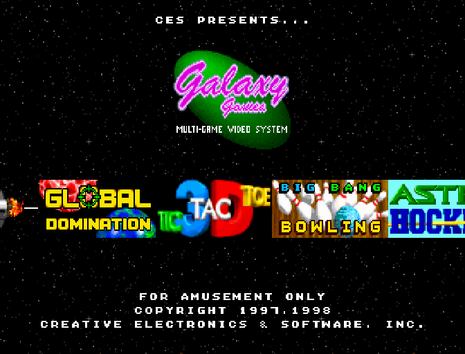 Galaxy Games StarPak 2 Title Screen